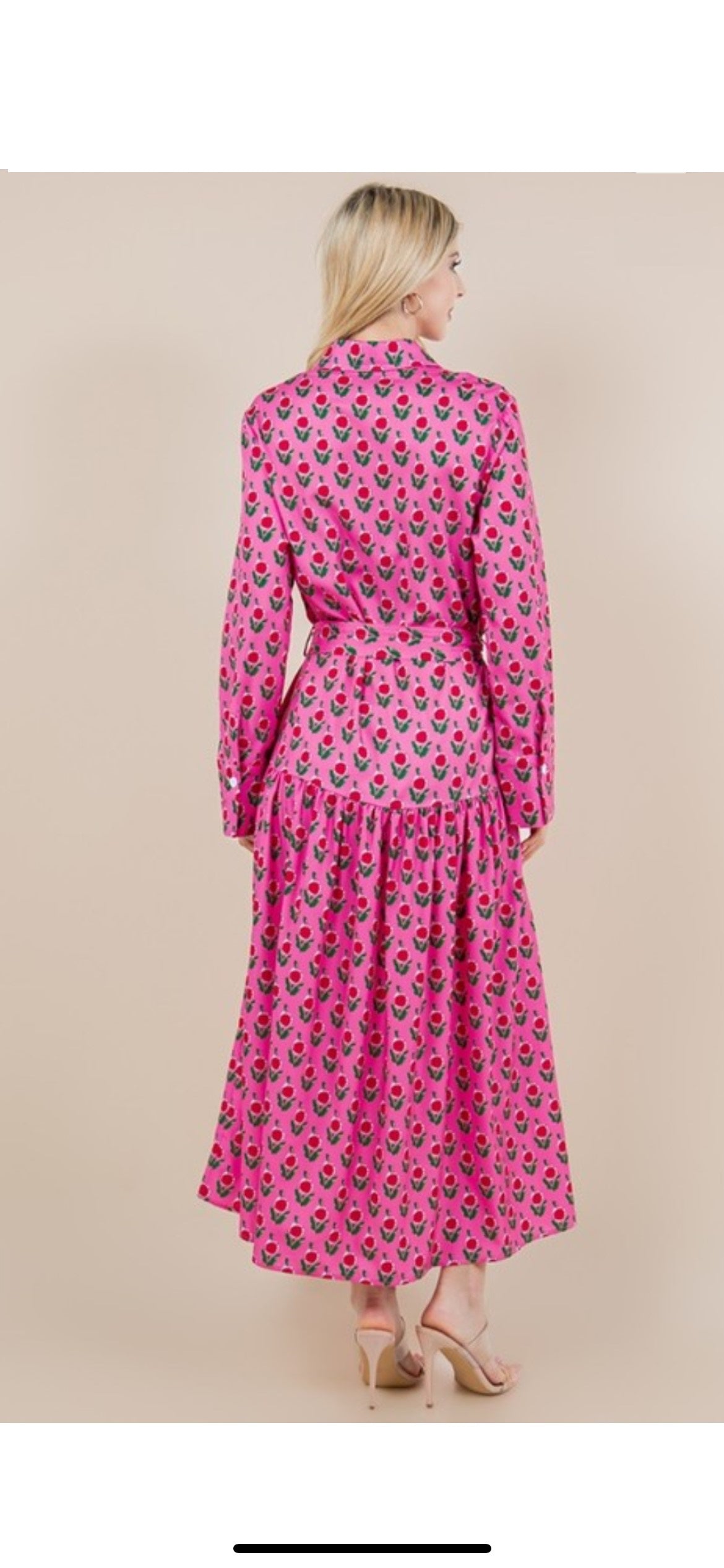 Diane Pink Floral Dress