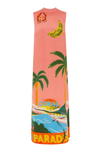 Kai Pink Island Print Dress