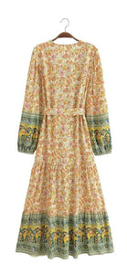 Lori Floral / Camel Print Dress