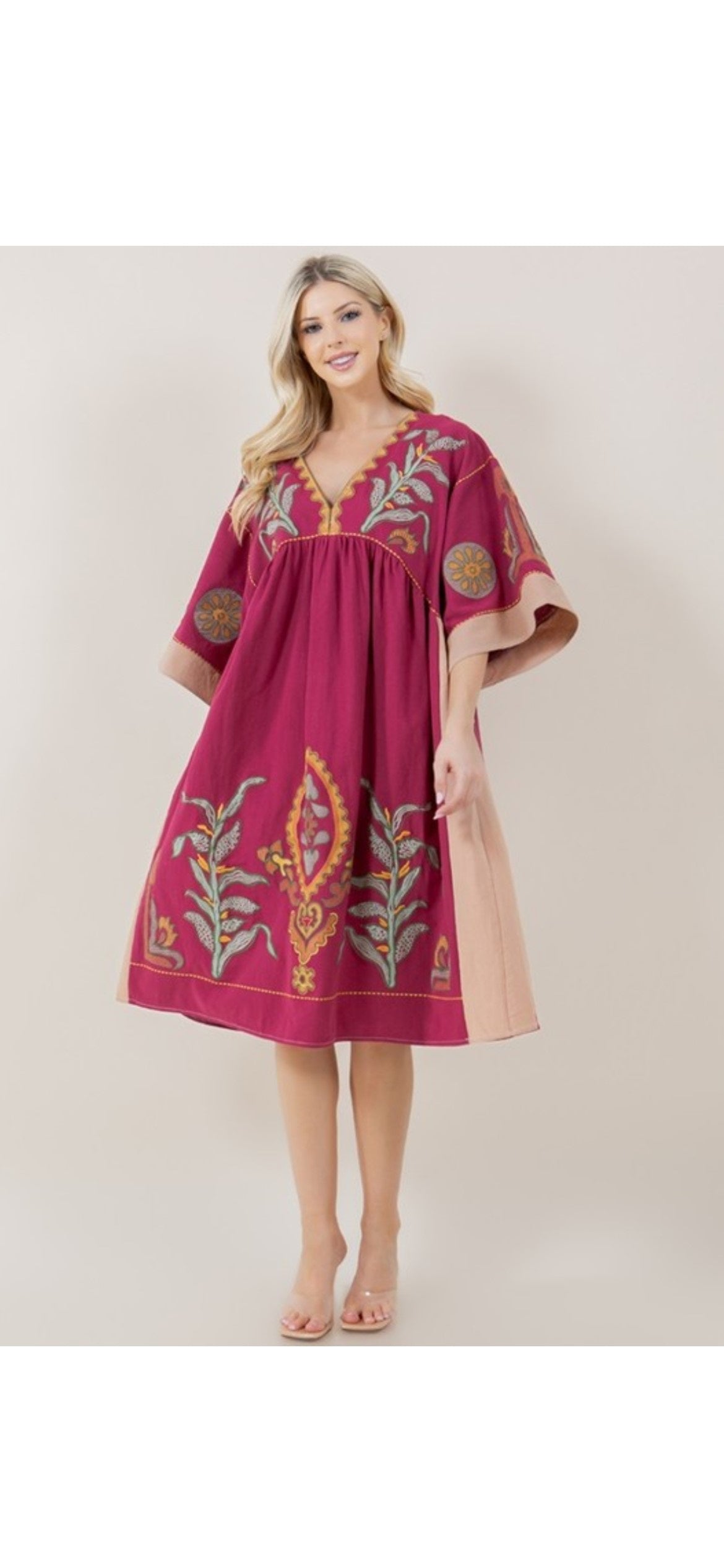 Rose Embroidered Dress