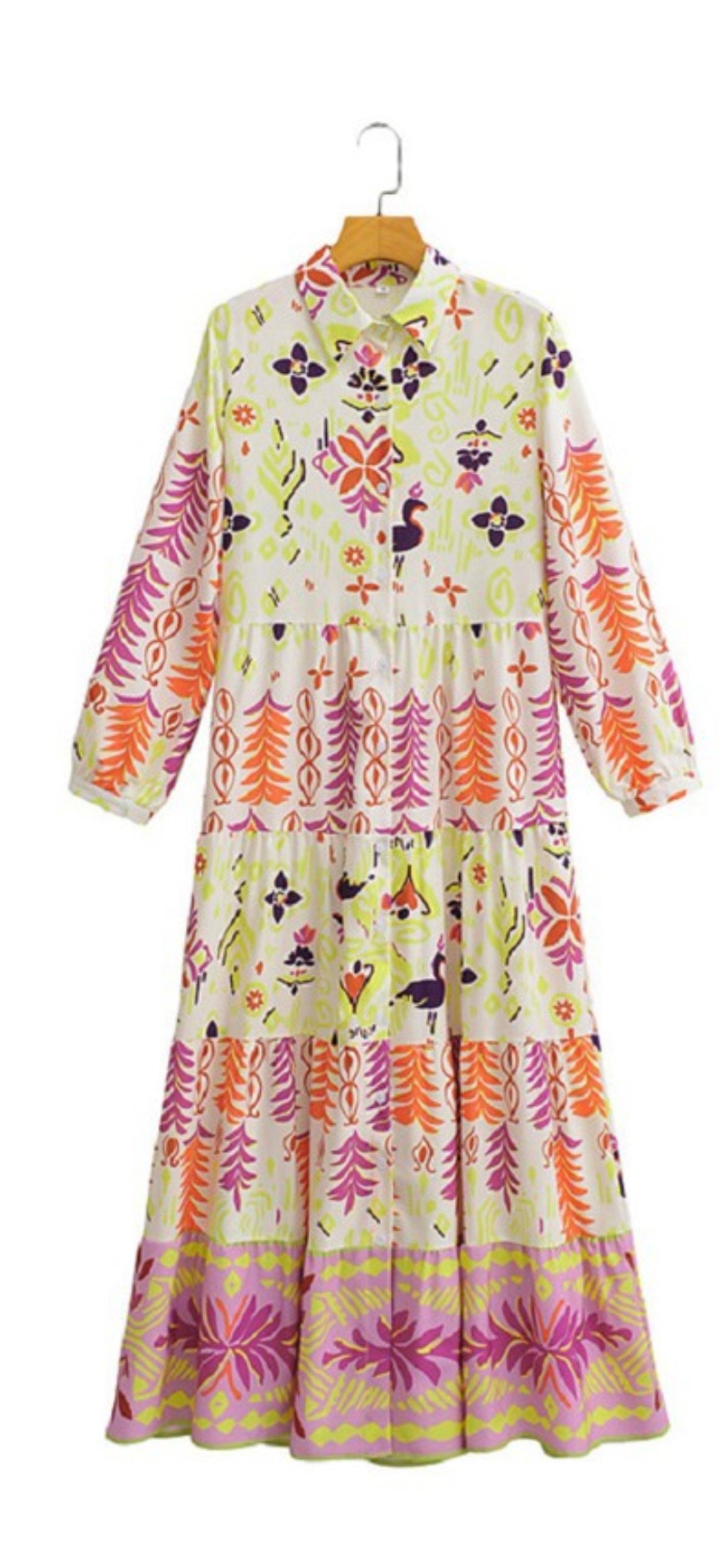 Stephanie Multi Print Dress~ Pre Order Ships 2-28